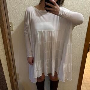 We the Free Free People White Rory Tunic Dress Size XS/S Flowy Boho